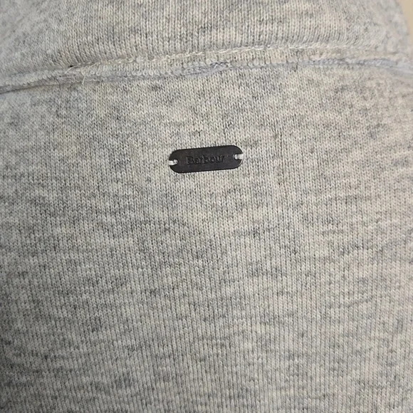 Barbour Millfire Knit Jumper – Light Grey Marl Winter Tartan Wool Blend US 14 - Picture 9 of 13